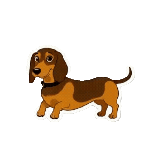 Animated Dachshund Sticker Pack — 10 GIF Stickers | Instant Digital Download