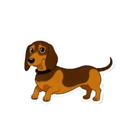 Animated Dachshund Sticker Pack — 10 GIF Stickers | Instant Digital Download
