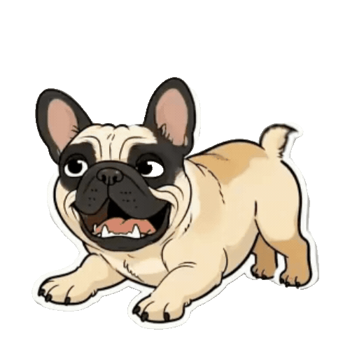 Animated French Bulldog Sticker Pack — 10 GIF Stickers | Instant Digital Download