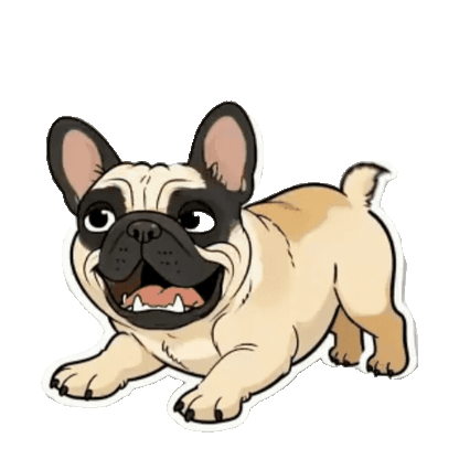 Animated French Bulldog Sticker Pack — 10 GIF Stickers | Instant Digital Download