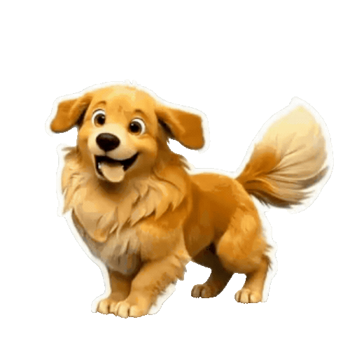 Animated Golden Retriever Sticker Pack — 10 GIF Stickers | Instant Digital Download