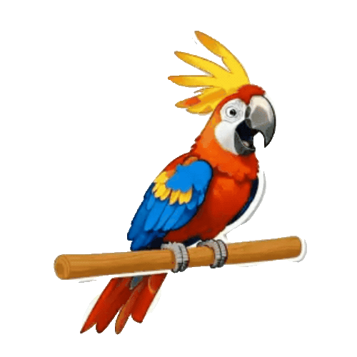 Animated Macaw Sticker Pack — 10 GIF Stickers | Instant Digital Download