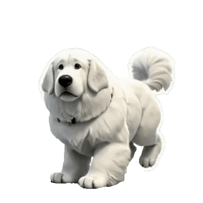 Animated Great Pyrenees Sticker Pack — 10 GIF Stickers | Instant Digital Download