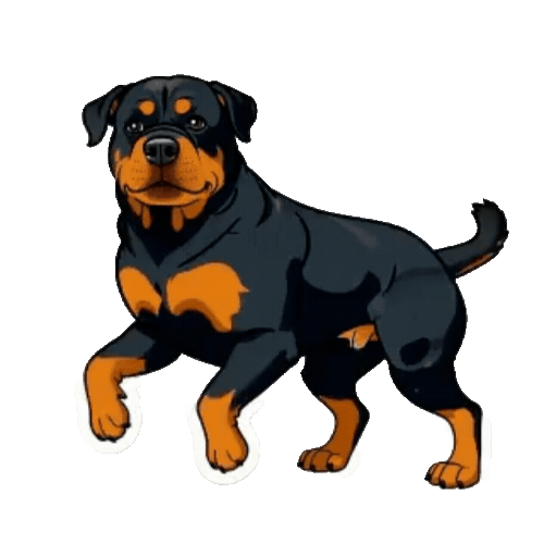 Animated Rottweiler Sticker Pack — 10 GIF Stickers | Instant Digital Download