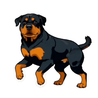 Animated Rottweiler Sticker Pack — 10 GIF Stickers | Instant Digital Download