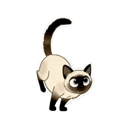 Animated Siamese Sticker Pack — 10 GIF Stickers | Instant Digital Download