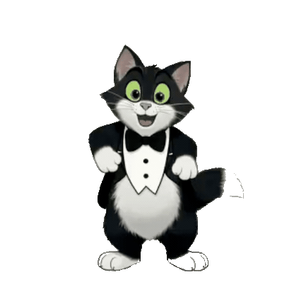 Animated Tuxedo Cat Sticker Pack — 10 GIF Stickers | Instant Digital Download