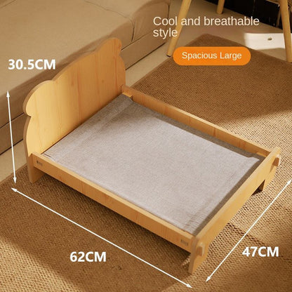 Cat Bed Universal Pet Bed Pet Nest Dog Nest Removable Solid Wood Bed