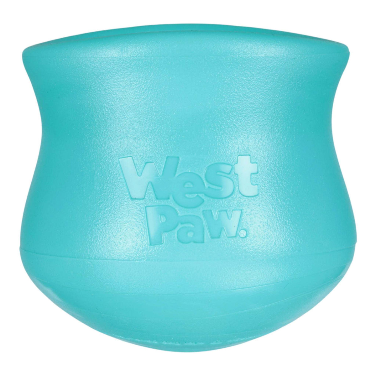 Toppl Teal dog puzzle toy for moderate chewers filled with treats