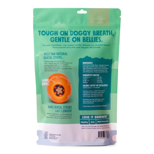 Natural dental sticks with parsley, mint, and apple for fresh breath and plaque reduction