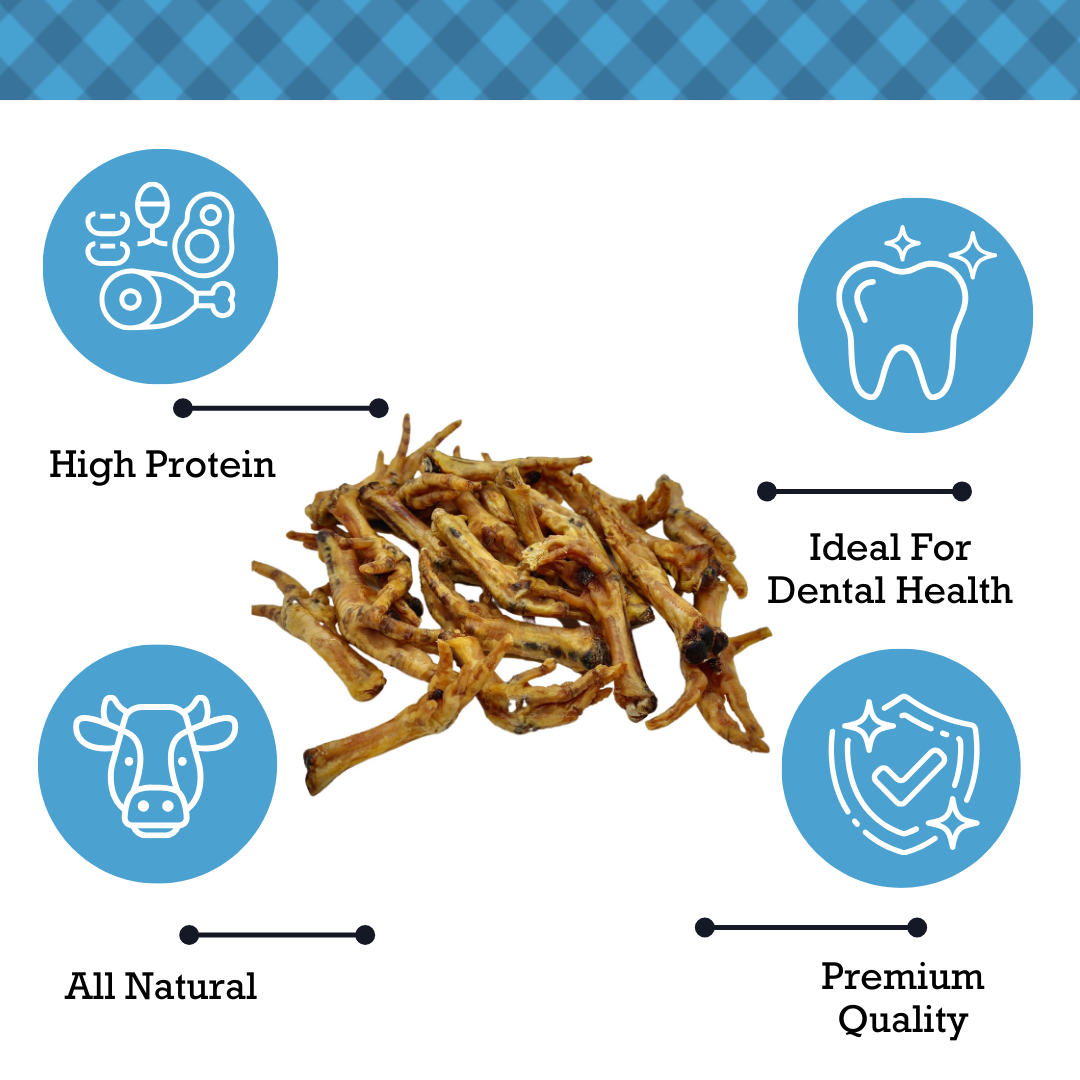 Country Living All-Natural Chicken Feet Dog Treats high protein dental health joint support premium quality snacks