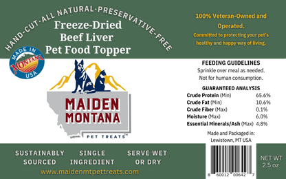 Freeze-Dried Beef Liver Pet Food Topper | 2.5 oz
