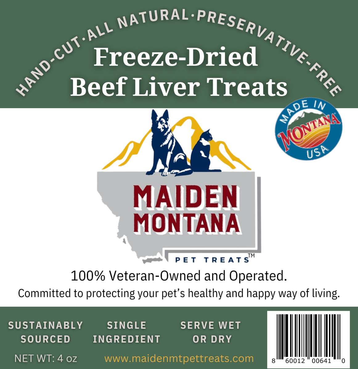 Freeze Dried Beef Liver Treats | 4oz.