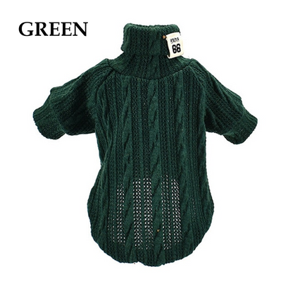 Winter Warm Knitted Turtleneck Sweater for Small Dogs and Cats - Cozy