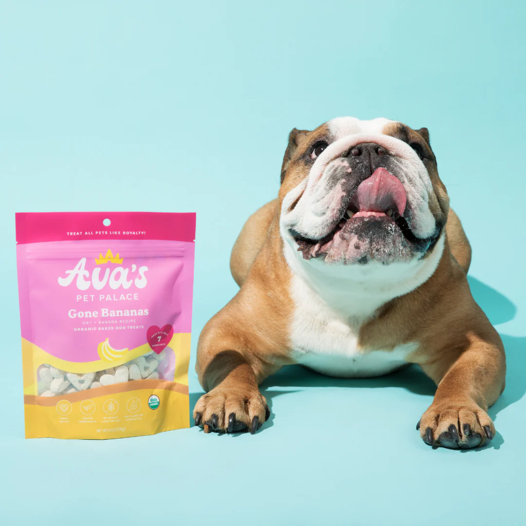 Avas Pet Palace Organic Oven Baked Dog Treats - Gone Bananas (6 oz)