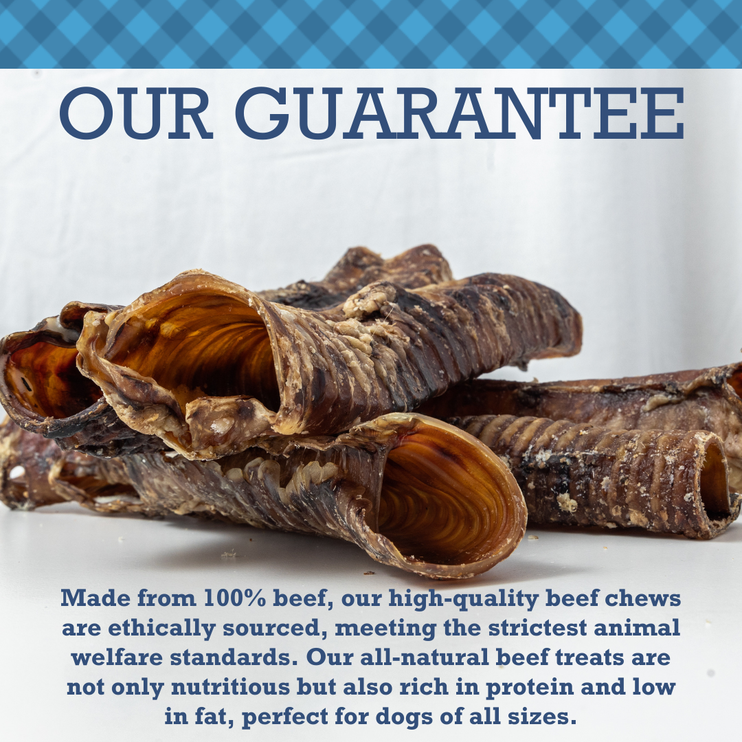 Country Living All-Natural Beef Trachea Dog Treats 12-inch protein-packed chews for joint and dental health 5-pack