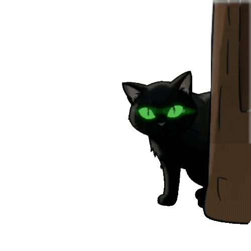 Animated Black Cat Sticker Pack — 10 GIF Stickers | Instant Digital Download