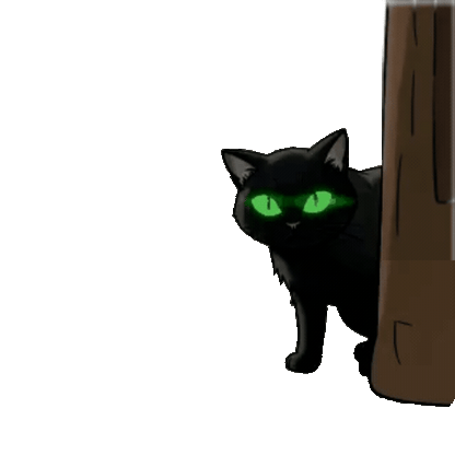 Animated Black Cat Sticker Pack — 10 GIF Stickers | Instant Digital Download