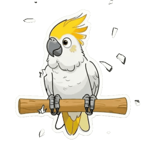 Animated Cockatoo Sticker Pack — 10 GIF Stickers | Instant Digital Download