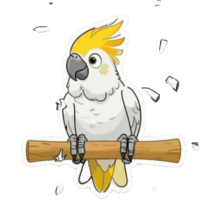 Animated Cockatoo Sticker Pack — 10 GIF Stickers | Instant Digital Download