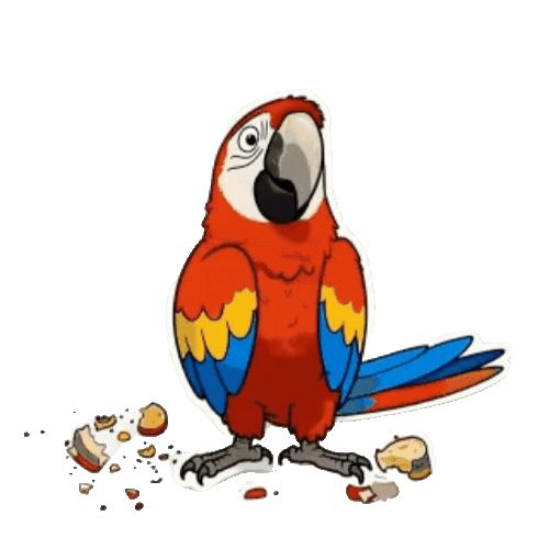 Animated Macaw Sticker Pack — 10 GIF Stickers | Instant Digital Download