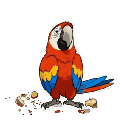 Animated Macaw Sticker Pack — 10 GIF Stickers | Instant Digital Download