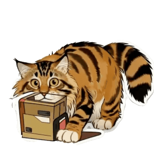 Animated Maine Coon Sticker Pack — 10 GIF Stickers | Instant Digital Download