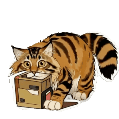 Animated Maine Coon Sticker Pack — 10 GIF Stickers | Instant Digital Download