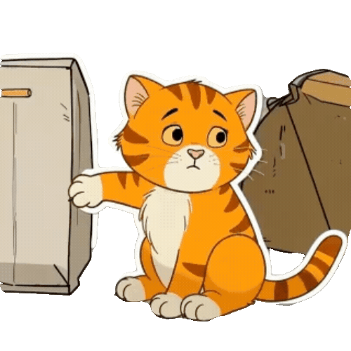 Animated Orange Tabby Sticker Pack — 10 GIF Stickers | Instant Digital Download