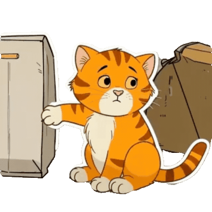 Animated Orange Tabby Sticker Pack — 10 GIF Stickers | Instant Digital Download