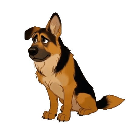 Animated German Shepherd Sticker Pack — 10 GIF Stickers | Instant Digital Download