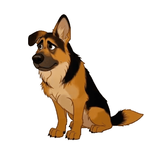 Animated German Shepherd Sticker Pack — 10 GIF Stickers | Instant Digital Download