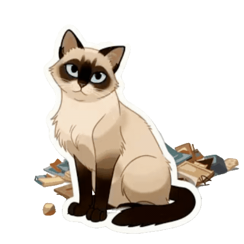 Animated Siamese Sticker Pack — 10 GIF Stickers | Instant Digital Download