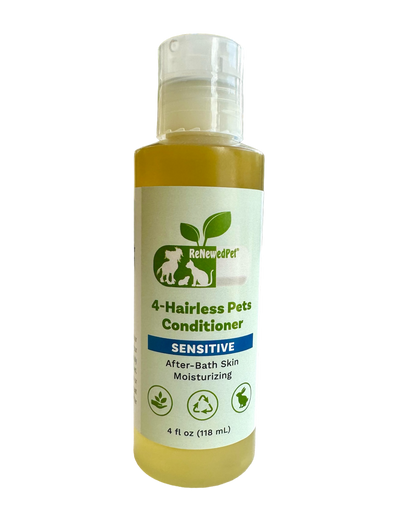 4-Hairless Pets Sensitive Conditioner after-bath skin moisturizing natural pet care bottle