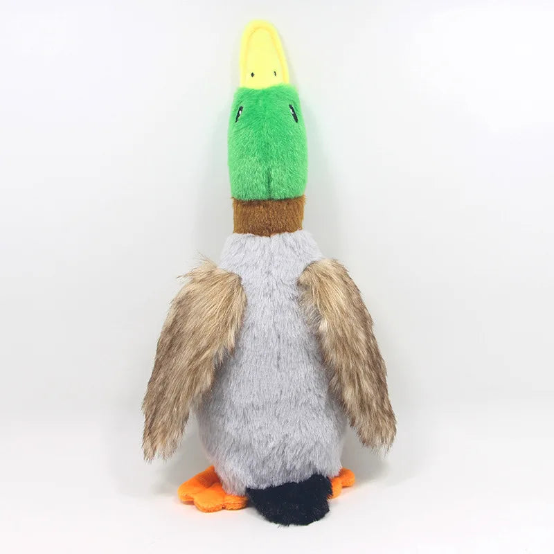 Cute Plush Duck Dog Squeaky Toy - Interactive Chew for Small & Medium Dogs
