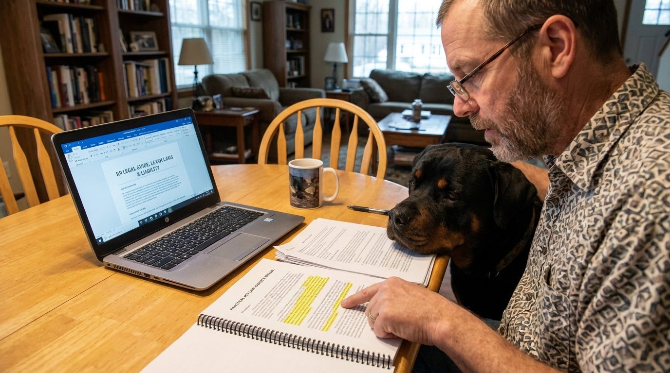 The PACT 2025 Rottweiler Owner's Legal Survival Guide digital PDF for breed-specific legislation and legal advice
