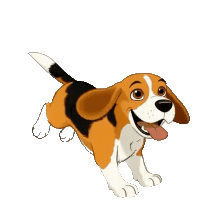 Animated Beagle Sticker Pack — 10 GIF Stickers | Instant Digital Download