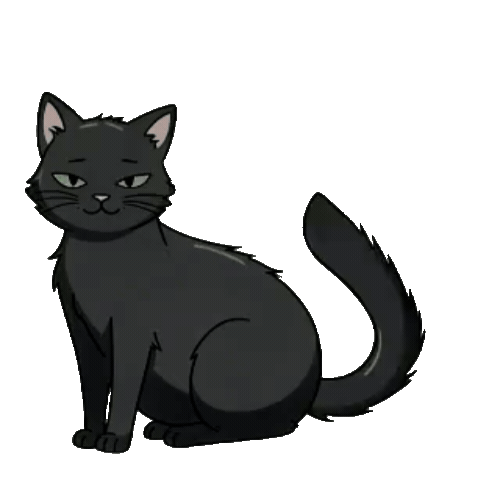 Animated Black Cat Sticker Pack — 10 GIF Stickers | Instant Digital Download