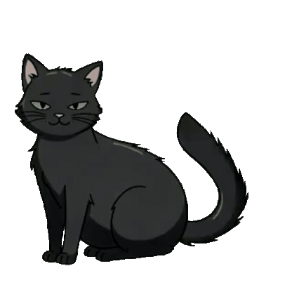 Animated Black Cat Sticker Pack — 10 GIF Stickers | Instant Digital Download