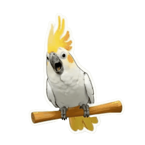 Animated Cockatoo Sticker Pack — 10 GIF Stickers | Instant Digital Download