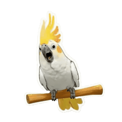 Animated Cockatoo Sticker Pack — 10 GIF Stickers | Instant Digital Download