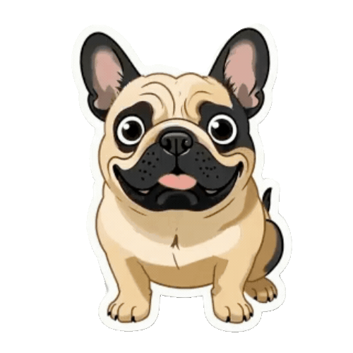 Animated French Bulldog Sticker Pack — 10 GIF Stickers | Instant Digital Download