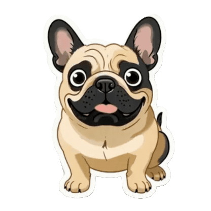 Animated French Bulldog Sticker Pack — 10 GIF Stickers | Instant Digital Download