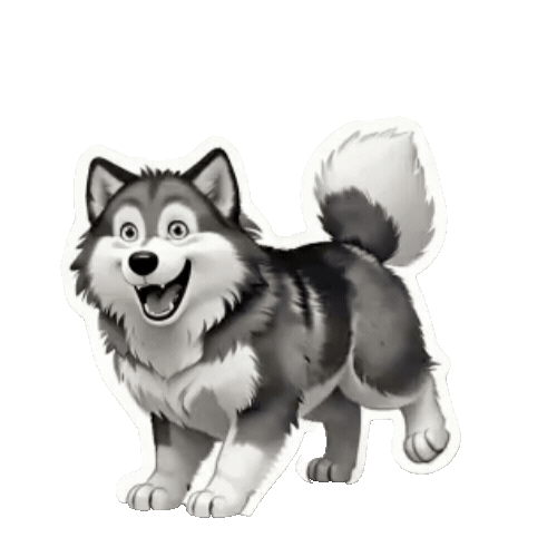 Animated Husky Sticker Pack — 10 GIF Stickers | Instant Digital Download