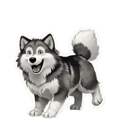 Animated Husky Sticker Pack — 10 GIF Stickers | Instant Digital Download