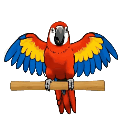 Animated Macaw Sticker Pack — 10 GIF Stickers | Instant Digital Download