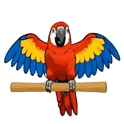 Animated Macaw Sticker Pack — 10 GIF Stickers | Instant Digital Download
