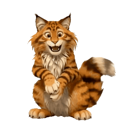 Animated Maine Coon Sticker Pack — 10 GIF Stickers | Instant Digital Download