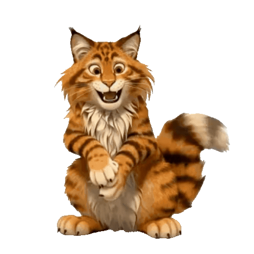 Animated Maine Coon Sticker Pack — 10 GIF Stickers | Instant Digital Download