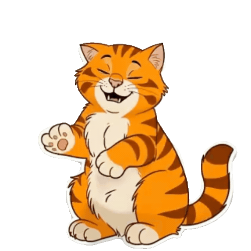Animated Orange Tabby Sticker Pack — 10 GIF Stickers | Instant Digital Download
